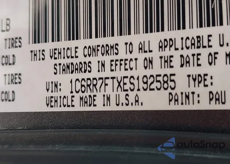 2014 Ram 1500 Express from USA, damaged, VIN 1C6RR7FTXES192585